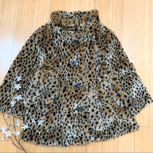 TORRID Leopard cheetah vegan fur jacket, 2X.